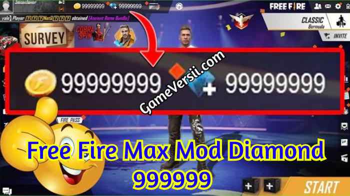 Download Free Fire Max Mod Diamond 999999 Apk Terbaru 2024